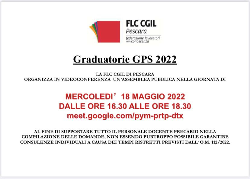 Graduatorie GPS 2022